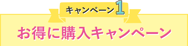 キャンペーン1 お得に購入キャンペーン