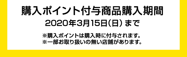 購入ポイント付与商品購入期間