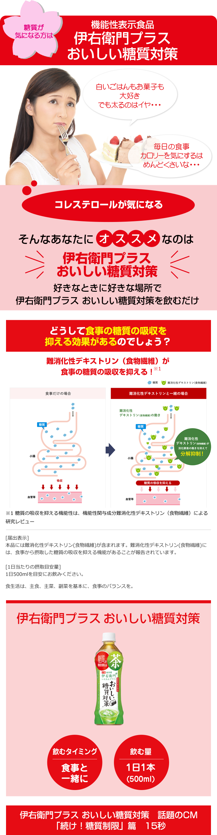 機能性表示食品伊右衛門プラスおいしい糖質対策