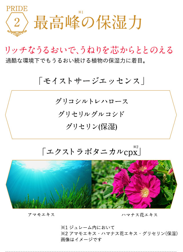 最高峰の保湿力