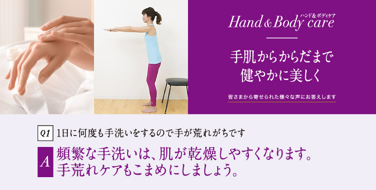 Q1 1日に何度も手洗いするので手が荒れがちです