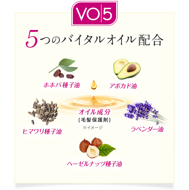 VO5 5つのバイタルオイル配合