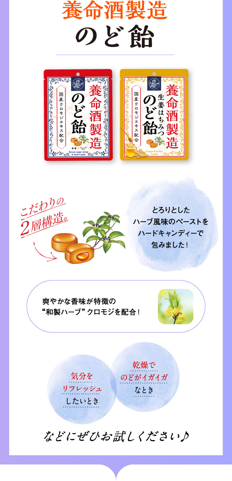 養命酒製造のど飴