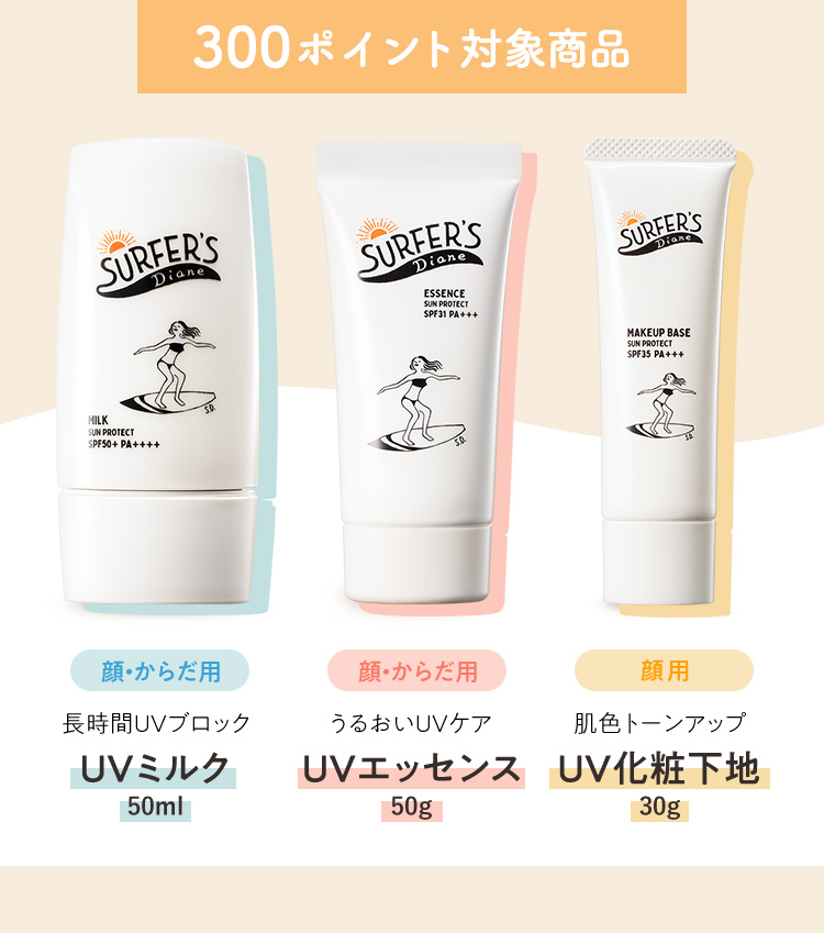 サーファーズダイアン マツキヨ300ptプレゼントキャンペーン実施中