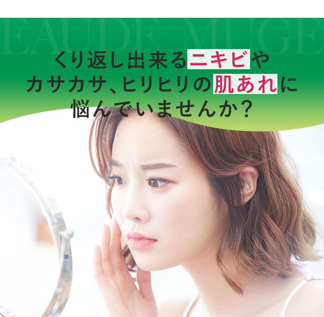くり返し出来るニキビやカサカサ、ヒリヒリの肌あれに悩んでいませんか？