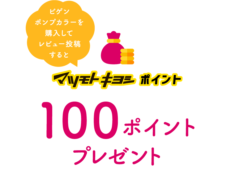 ビゲン ポンプカラーを購入してレビュー投稿するとマツモトキヨシポイント100ポイントプレゼント
