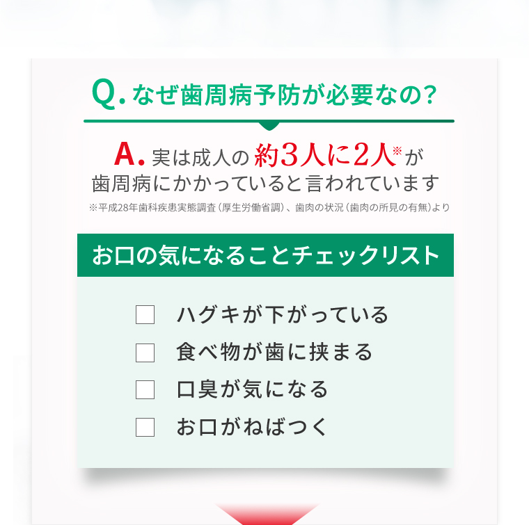 なぜ歯周病予防が必要なの？