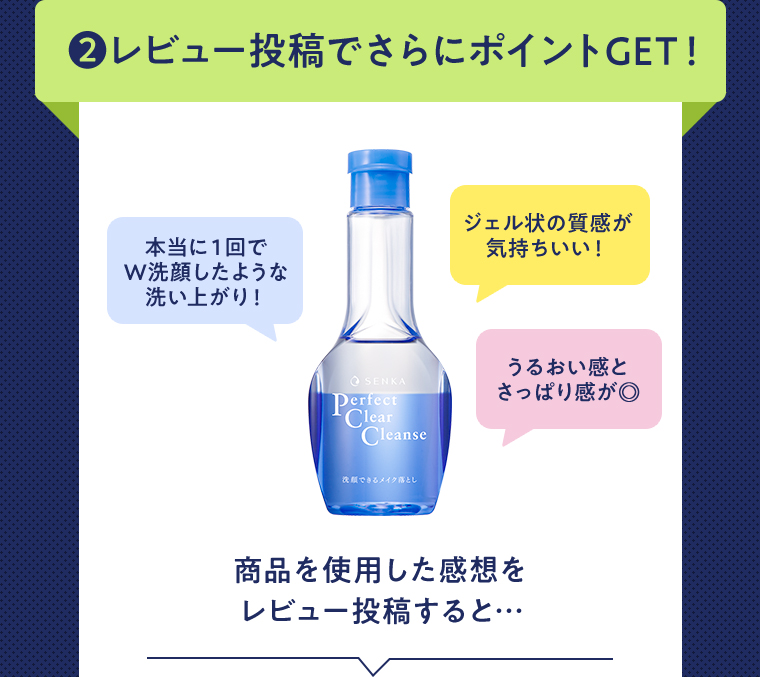 2.レビュー投稿でさらにポイントGET！