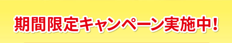 期間限定キャンペーン実施中！