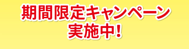期間限定キャンペーン実施中！