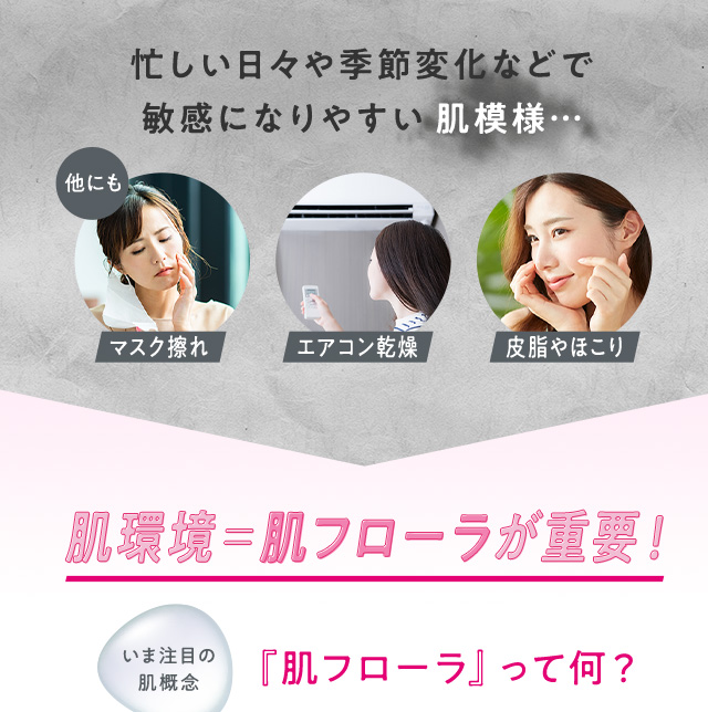 肌環境＝肌フローラが重要！