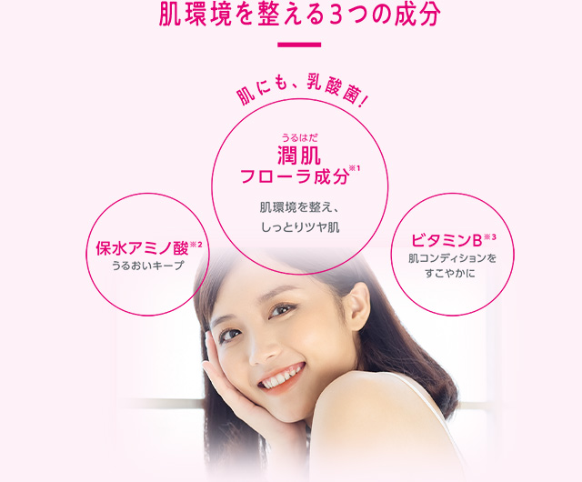 肌環境を整える3つの成分