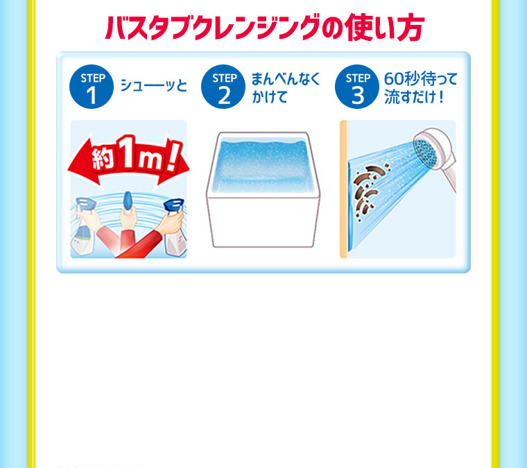バスタブクレンジングの使い方