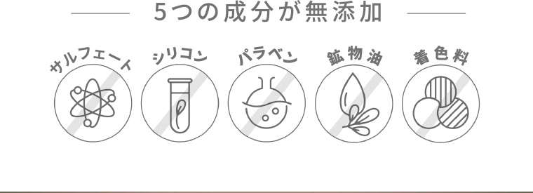 ５つの成分が無添加
