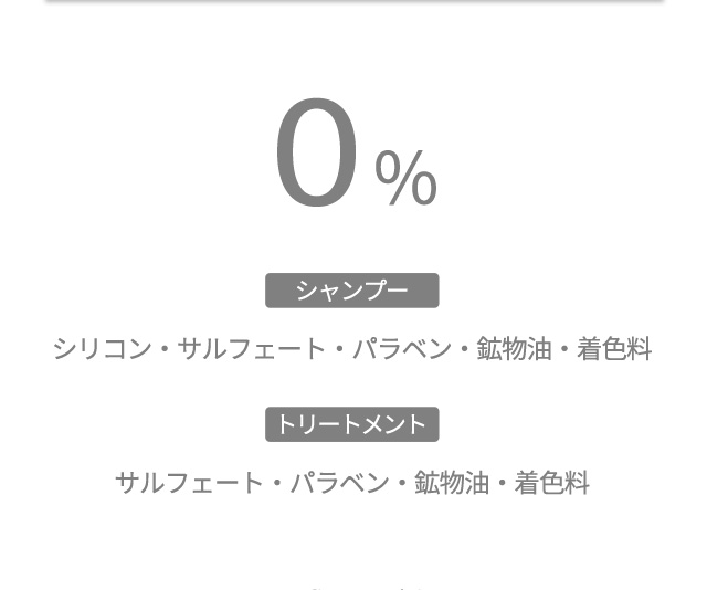 ０％ シャンプー シリコン・サルフェート・パラベン・鉱物油・着色料 トリートメント サルフェート・パラベン・鉱物油・着色料