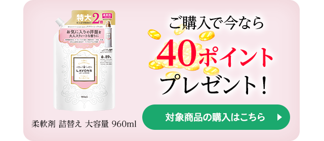 ご購入で今なら40ポイントプレゼント！