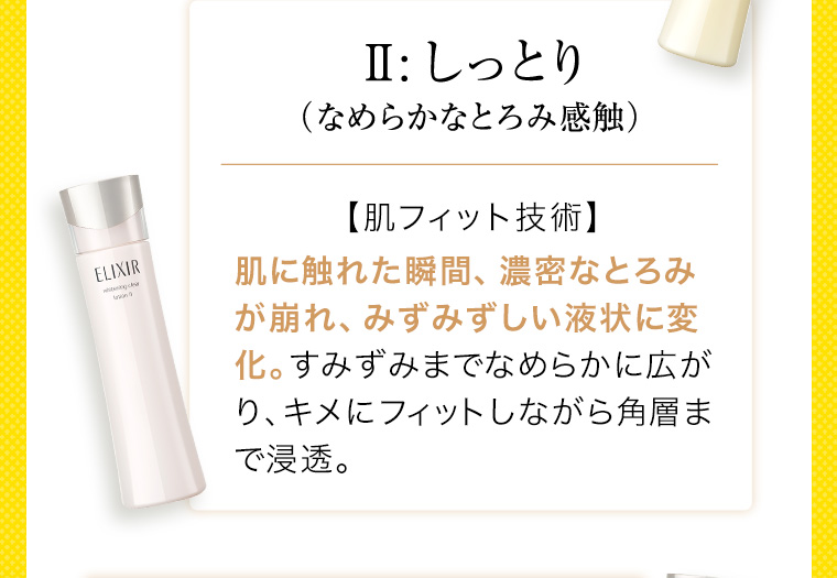 Ⅱ：しっとり（なめらかなとろみ感触）