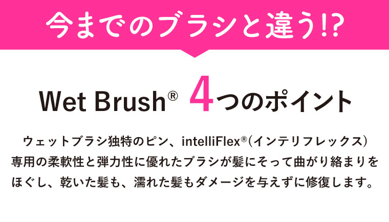 今までのブラシと違う!?Wet Brush®︎4つのポイント