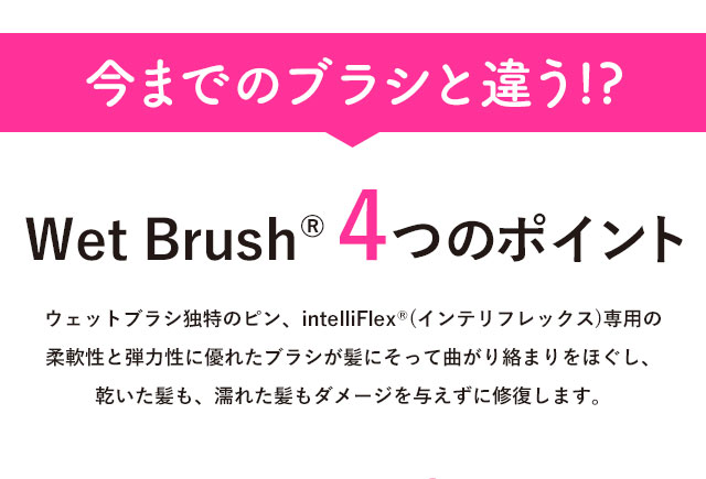 今までのブラシと違う!?Wet Brush®︎4つのポイント