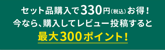 セット品購入で330円（税込）お得！