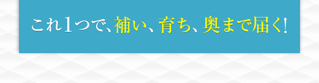 これ１つで、補い、育ち、奥まで届く！