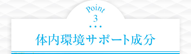 Point3 体内環境サポート成分