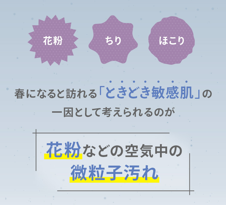 花粉などの空気中の微粒子汚れ