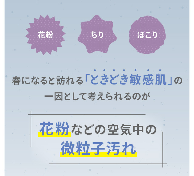 花粉などの空気中の微粒子汚れ