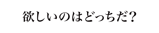 欲しいのはどっちだ？