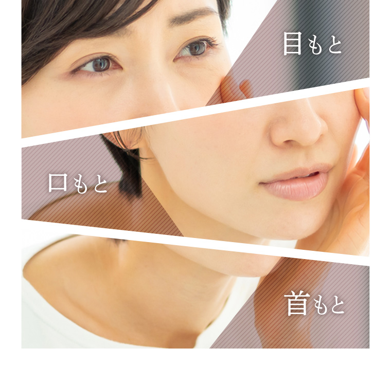 目もと 口もと 首もと