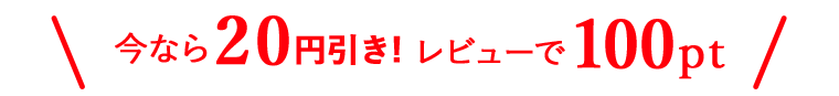 今なら20円引き！レビューで100pt