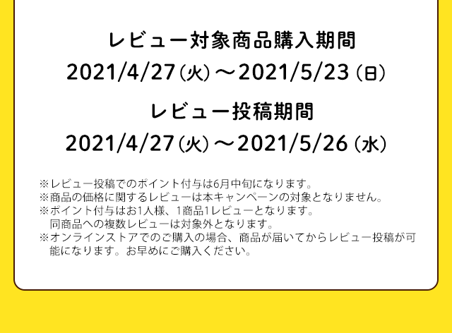 レビュー投稿期間
