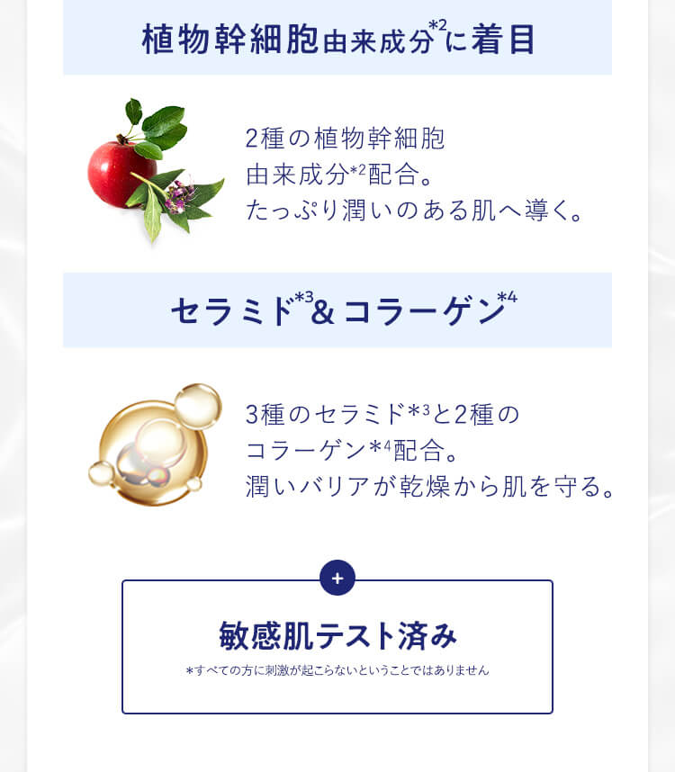植物幹細胞由来成分に着目、セラミド＆コラーゲン