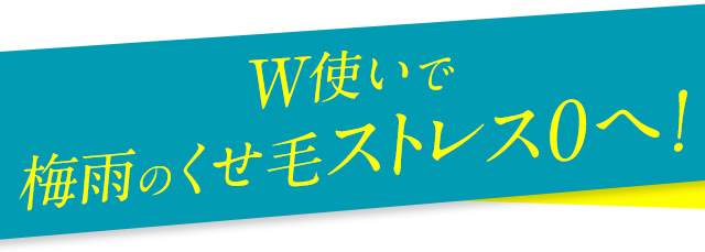 W使いで梅雨のくせ毛ストレス0へ！