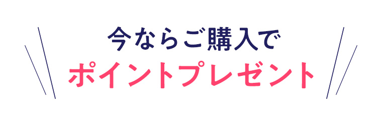 今ならご購入でポイントプレゼント