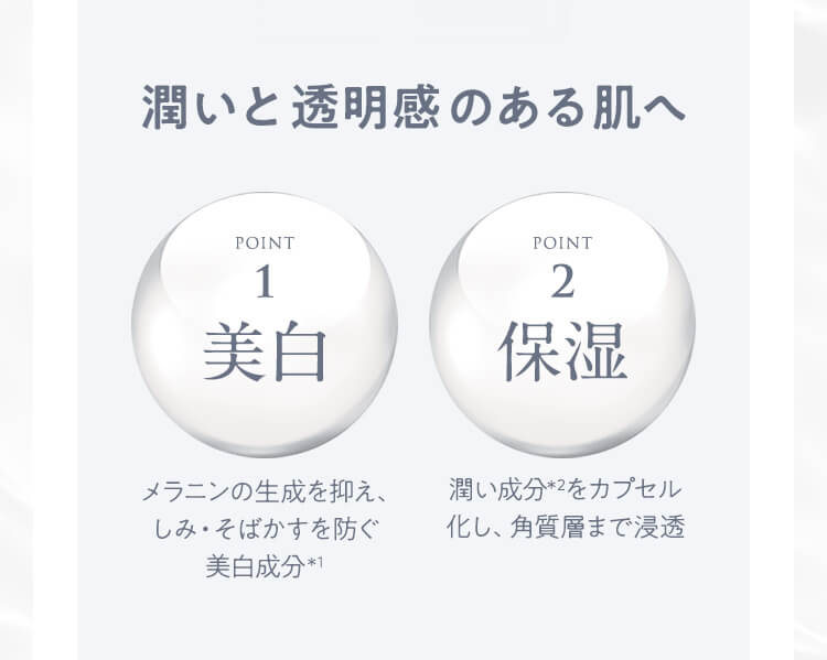 潤いと透明感のある肌へ