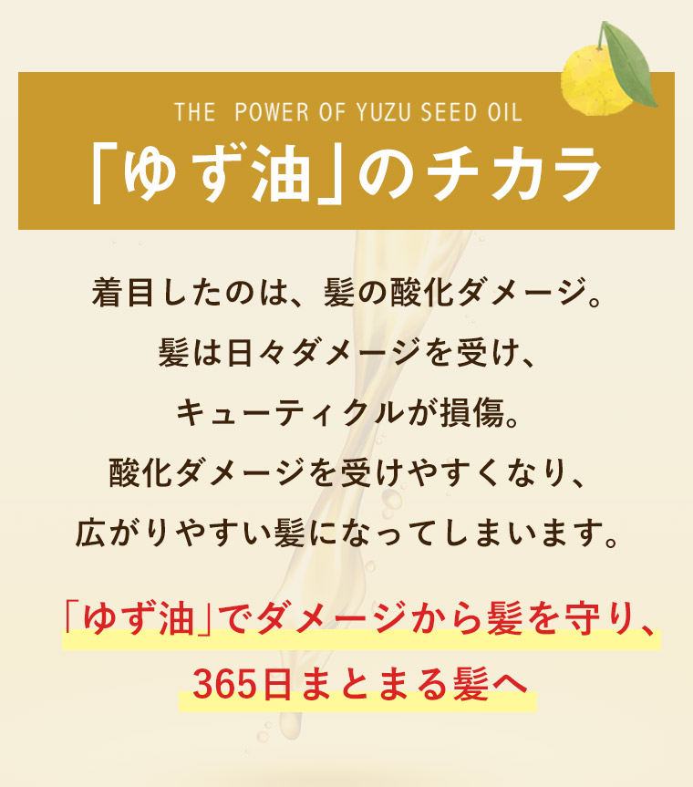 「ゆず油」のチカラ