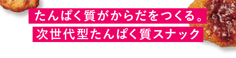 たんぱく質がからだをつくる。次世代型たんぱく質スナック
