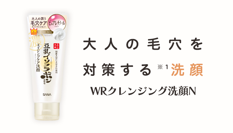 大人の毛穴を対策する洗顔　WRクレンジング洗顔N