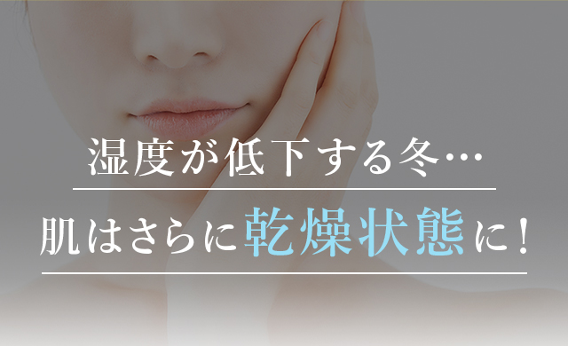 湿度が低下する冬…肌はさらに乾燥状態に！