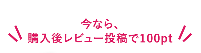 今なら、購入後レビュー投稿で100pt