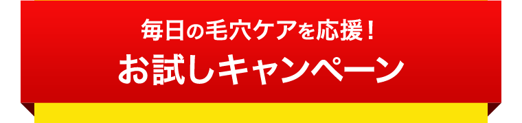 毎日の毛穴ケアを応援！お試しキャンペーン