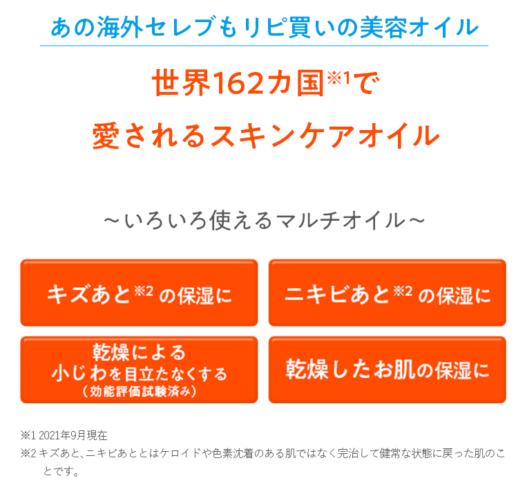 あの海外セレブもリピ買いの美容オイル。世界162カ国で愛されるスキンケアオイル