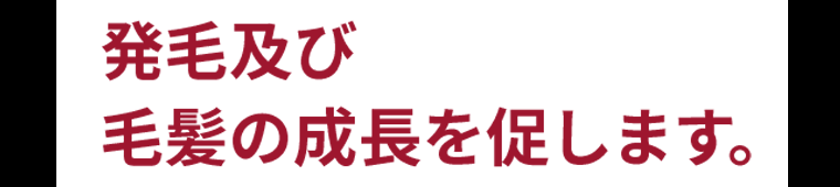 発毛及び毛髪の成長を促します。
