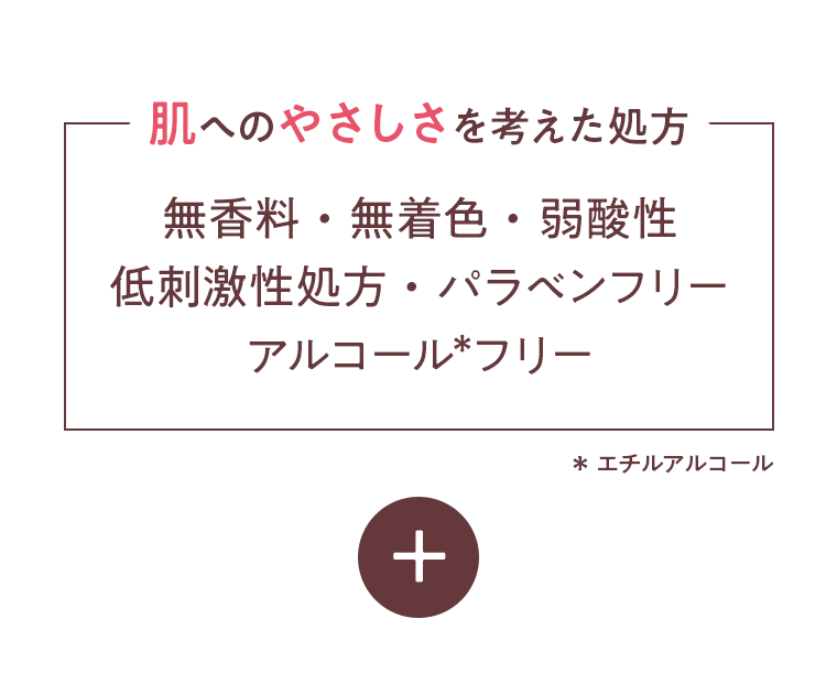 肌へのやさしさを考えた処方