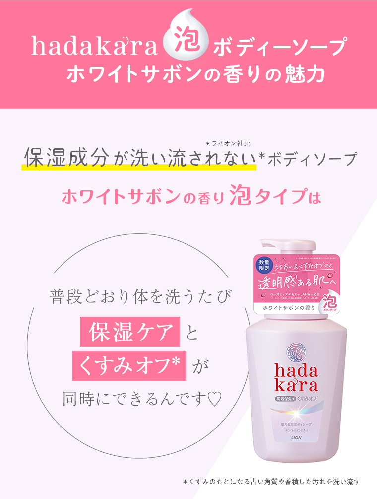 hadakara泡ボディーソープホワイトサボンの香りの魅力