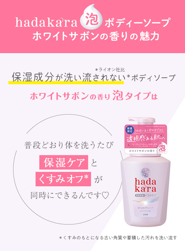 hadakara泡ボディーソープホワイトサボンの香りの魅力