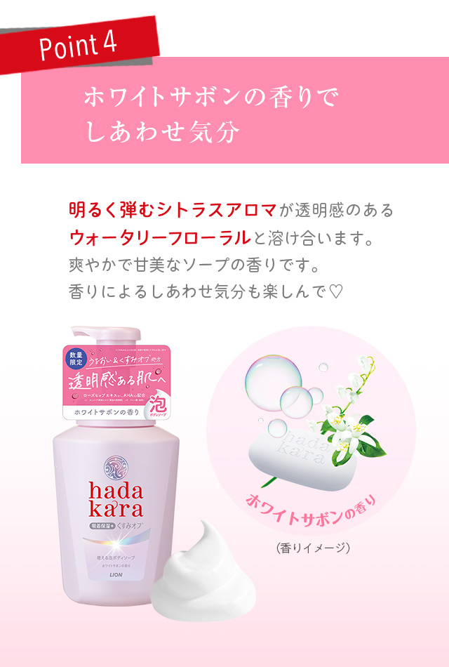 ホワイトサボンの香りでしあわせ気分