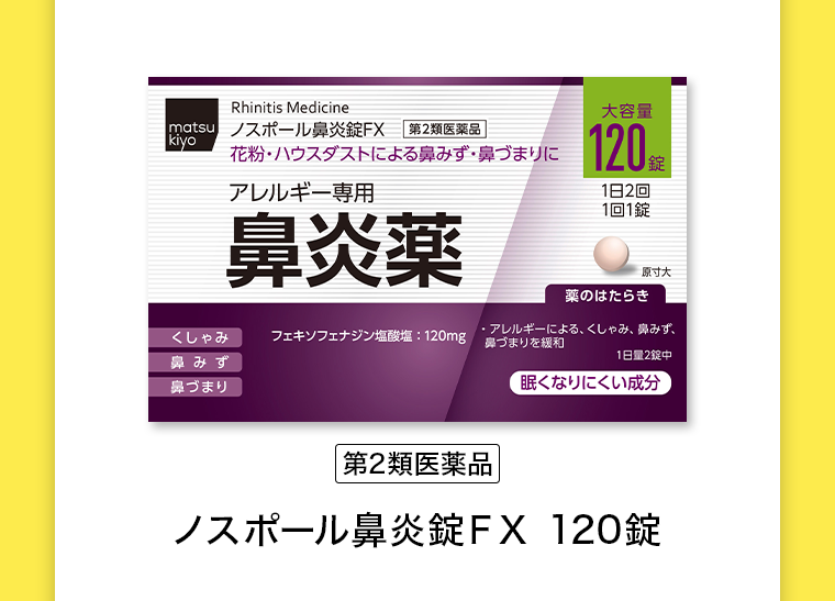 【第2類医薬品】ノスポール鼻炎錠ＦＸ 120錠