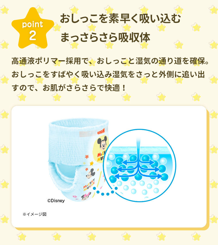 poit2 おしっこを素早く吸い込む、まっさらさら吸収体